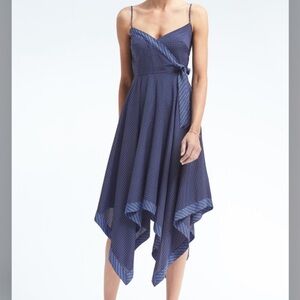 Banana Republic - Blue Handkerchief Midi Dress